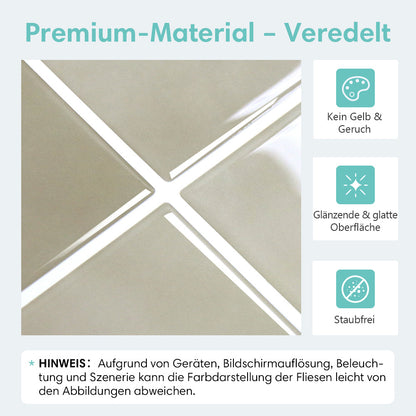 Wandfliesen Selbstklebend Quadratisch Greige – Extra Dickes Design