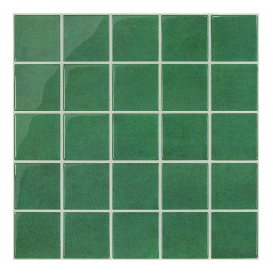 Wandfliesen Selbstklebend Quadratisch Grün – Extra Dickes Design