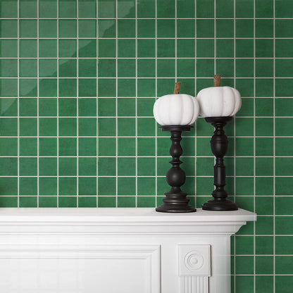 Wandfliesen Selbstklebend Quadratisch Grün – Extra Dickes Design