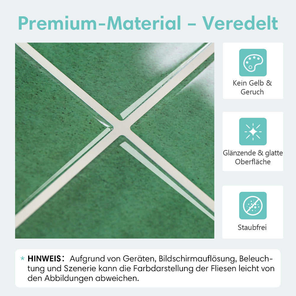 Wandfliesen Selbstklebend Quadratisch Grün – Extra Dickes Design