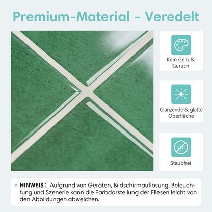 Wandfliesen Selbstklebend Quadratisch Grün – Extra Dickes Design